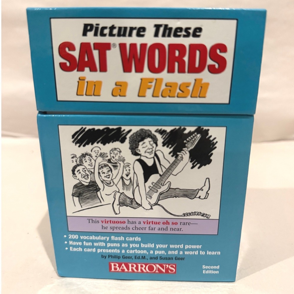 Barron's Picture These SAT Words in a Flash 200 Flash Cards Second Edition Geer